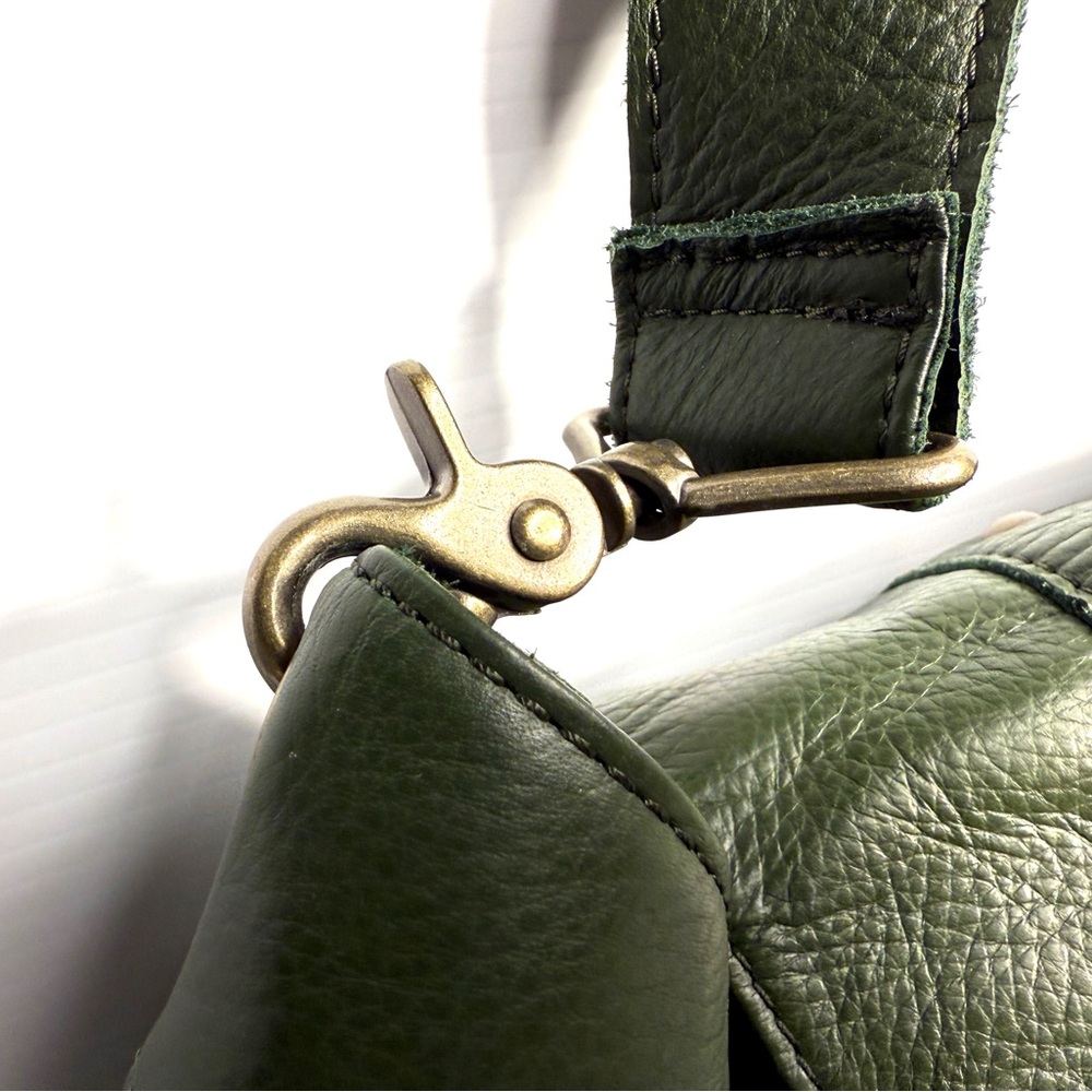 Anthropologie Olive Green Leather Hobo Bag - Picture 7 of 11